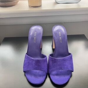 Nine West Vibrant Purple Mules